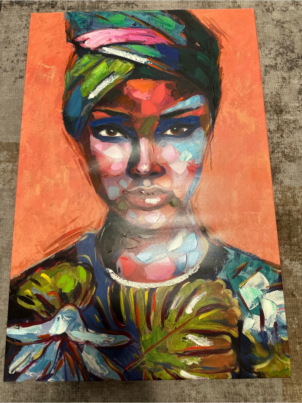 Colorful Abstract Woman Portrait – 36” x 24”